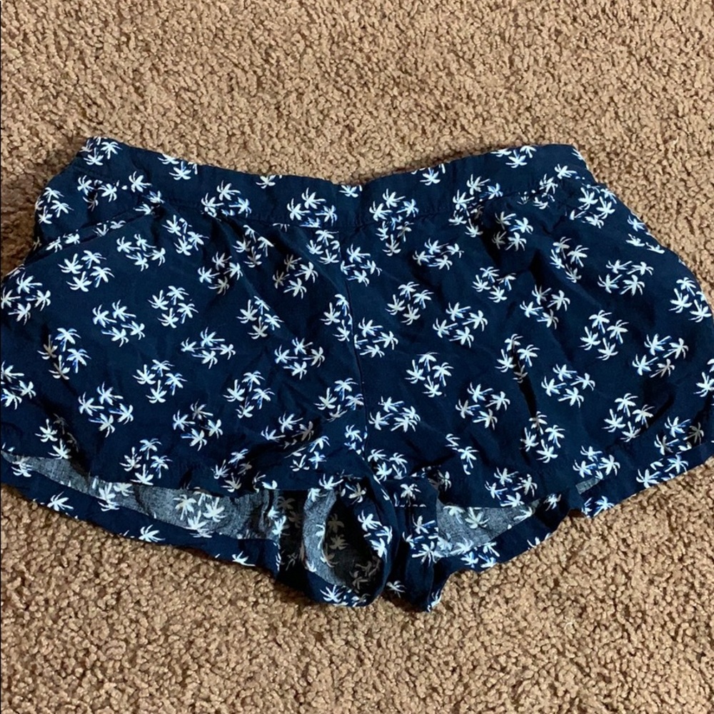 Blue palm tree shorts. Hollister